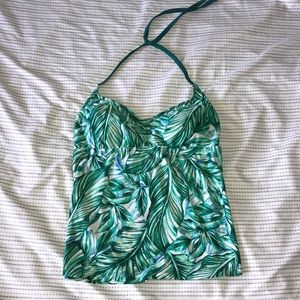 Beachy palm leave tankini